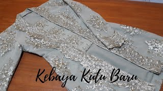 CARA MEMBUAT KEBAYA KUTU BARU DARI KAIN BROKAT [upl. by Akeemaj]