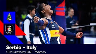 THE FINAL Italy vs Serbia I CEV EuroVolley 2021 Women I Holidays Special [upl. by Elinnet]