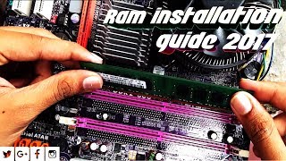 Learn How To Install DDR2 Ram Memory And Remove Ram Memory On Desktop Motherboard [upl. by Bradney]