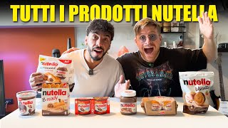 PROVIAMO TUTTI I PRODOTTI ESISTENTI DELLA NUTELLA  GIURO NON HO MAI GODUTO COSÌ TANTO IN VITA MIA [upl. by Kerwinn582]