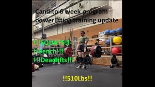 Candito 6 week program progress on SquatBenchDeadlifts wtraining clips [upl. by Edris664]