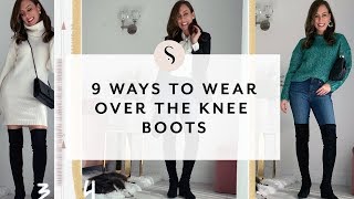 9 Ways to Wear Over the Knee Boots I Sydne Summer [upl. by Paget584]