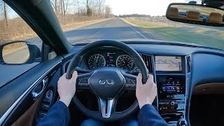 2023 Infiniti Q50 Sensory  POV Test Drive Binaural Audio [upl. by Erdne]