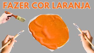 Como fazer a Cor Laranja com tinta Guache ou outras tintas [upl. by Nattie]