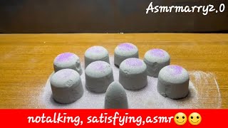 Asmr baking soda round shape with glitterAsmr baking sodaAsmrmarry20 [upl. by Zoes]