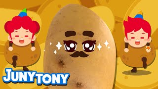 🥔Potato Chips Song  Potato Dance  Food Songs for Kids  Silly Songs  Preschool Songs  JunyTony [upl. by Najar]