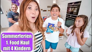 Sommerferien Einkaufen mit 4 Kindern 😍 Takis live Test amp XXL Food Haul  Mamiseelen [upl. by Ytiak]