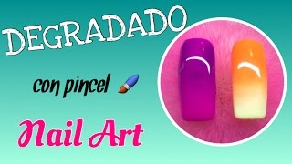 Degradado con Esmalte Permanente y Gel  Tutorial Paso a Paso [upl. by Roer990]