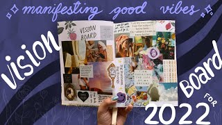 Creating Vision Board for 2022  The Ink Bucket Planner [upl. by Eityak]