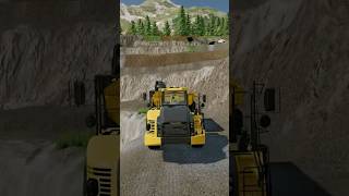 MINING RIVERSAND IN THE MINE WITH VOLVO AND KOMATSU  Farming Simulator 22 shorts farmingsimulator [upl. by Arte]