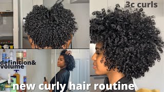 3C CURLY HAIR ROUTINE POUR DÉFINITION ET VOLUME [upl. by Nnaeirual]