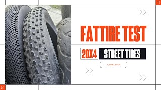 Fatbike 20x4 street tires Innova brand test and comparison [upl. by Aiz]