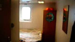 passenger cabin aboard freighter  container ship crossing the ocean [upl. by Attaynek]