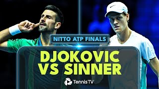 EPIC Novak Djokovic vs Jannik Sinner Match Highlights  Nitto ATP Finals 2023 [upl. by Grados]