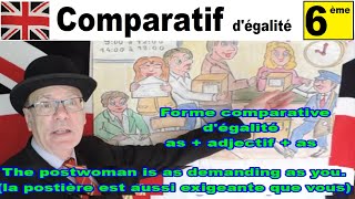 Le comparatif d’égalité as … as not so … as  Anglais 6ème [upl. by Kelda]