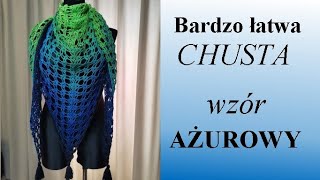 Prosta i piękna chusta AŻUROWA na szydełku  PONCZO  letnie poncho na plażę  tutorial diy [upl. by Aiciram]