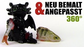 Ohnezahn ™ neu bemalt amp angepasst  Toothless ™ new repainted amp customized  360° [upl. by Letch]