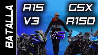 R15 V3 VS GSXR 150  BATALLA A MUERTE FULLGASS [upl. by Eerok]