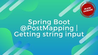 4 Postmapping getting String Input [upl. by Stouffer]