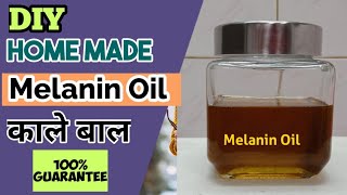 Homemade Melanin Oil Guaranteed Black Hair  Oil can Reverse Grey Hair from Root [upl. by Ysabel]