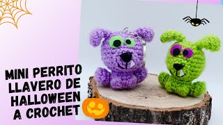 🇪🇸Tejer Mini Perro Llavero de Halloween a Crochet Paso a PasoTutorial Fácil de Amigurumi Perrito [upl. by Berg797]