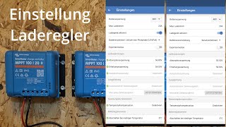 Photovoltaik DIY Laderegler Victron SmartSolar MPPT amp Inverter Einstellen [upl. by Llemrej]