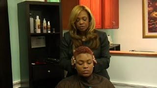 How to Care for Naturally Kinky Black Hair  AfricanAmerican Hairstyling [upl. by Eneryt]