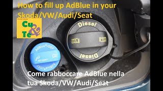 How to fill up AdBlue in your SkodaVWAudiSeat  Come riempire AdBlue nella tua SkodaVWAudiSeat [upl. by Ytsirhk]