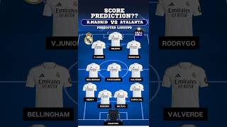 REAL MADRID vs ATALANTA Lineups amp Starting XI⚪🔵 shorts supercup [upl. by Goodwin]