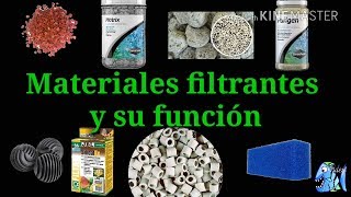 Diferentes tipos de Materiales filtrantes para acuario y su función [upl. by Hniv848]