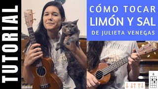 cómo tocar en ukelele LIMÓN Y SAL de JULIETA VENEGAS tutorial COMPLETO acordes [upl. by Gundry744]