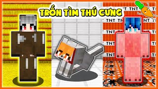 Kamui Và Bộ Ba Phá Hoại Thử Thách TRỐN TÌM THÚ CƯNG Trong Minecraft [upl. by Derraj]