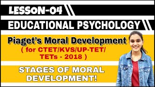 Piagets Moral Development  Stages of Moral Development  for CTETDSSSBKVSUPTET  2018 [upl. by Reginauld]