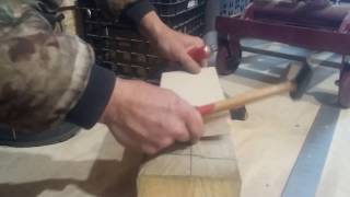 Wood stove firebrick cutting sizing shaping [upl. by Ardme]