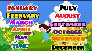 Let’s Learn the Months From January to Decemberll Name of 12 MonthsKids video [upl. by Leumas593]