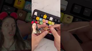 renkli klavye keyboard mechanicalkeyboard puzzle art smartphone rilakkuma clay keycaps [upl. by Jeaz]