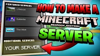 How to Make a Minecraft Bedrock Server 2021  Start to Finish Setup [upl. by Kcirret253]