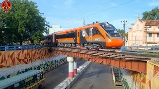 MADURAI TRICHY BANGALORE VANDE BHARAT EXPRESS TRIAL RUN  மதுரை திருச்சிராப்பள்ளி பெங்களூர் [upl. by Elleirbag]