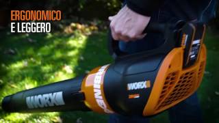 WORX WG546E Soffiatore a batteria 20V  ITALIANO  wwwworxcom [upl. by Jak40]