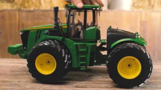 BRUDER tractor farming toys  John Deere haybale action video for kids [upl. by Devonne]