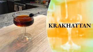 How to Make the Krakhattan from Kraken Rum  Rum Cocktail  Cocktails at Home [upl. by Christiansen]