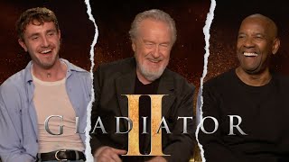 GLADIATOR II Interviews  Ridley Scott Paul Mescal and Denzel Washington Talk Epic New Sequel [upl. by Bachman]