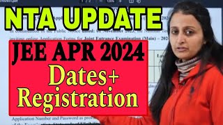 APRIL ATTEMPT DATES  Registration Opens  JEE MAINS 2024  NEHA AGRAWAL nehamamsarmy jee2024 [upl. by Rehpatsirhc361]