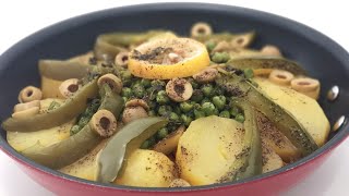 Skillet vegetarian tagine  Tajine végétarien à la poêle  Tajine vegetariano a la sartén [upl. by Malo]