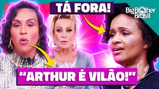 BBB 22 LINA DIZ QUE ARTHUR É VILÃO DA EDIÇÃO NATALIA É ELIMINADA  Virou Festa [upl. by Herculie]