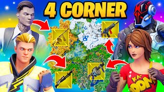 The MYTHIC 4 CORNER Challenge in Fortnite [upl. by Monk]