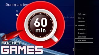 PS4 How to record  1 HOUR  60 Minutes of Gameplay with SHARE button  PS4 [upl. by Ardnuasal]