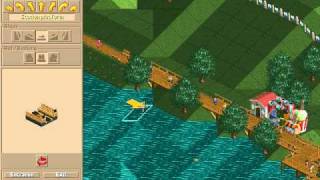 Lets Play Roller Coaster Tycoon  20  Extra Leafy Lake Doing the Boring Bits [upl. by Atneuqal989]