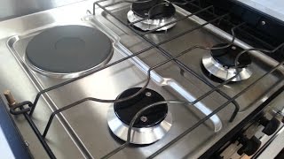 Setting up combined electric and gas cooker [upl. by Ailev]