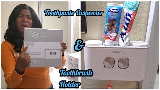 Tooth Brush Holder  Toothpaste Dispenser  Ecoco Toothpaste dispenser and Toothbrush Holder [upl. by Nisa]